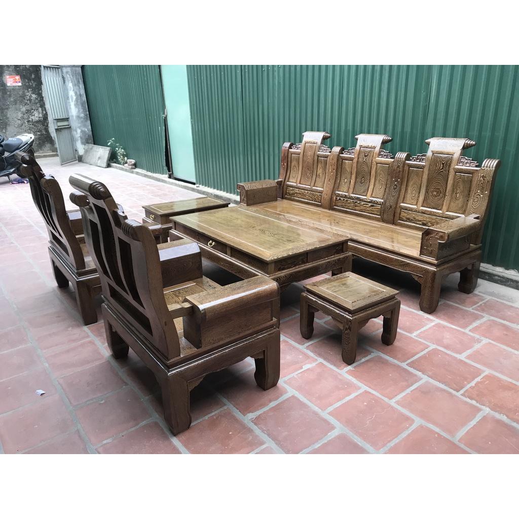 Bộ Bàn Ghế Âu Á Gỗ Mun Đuôi Công