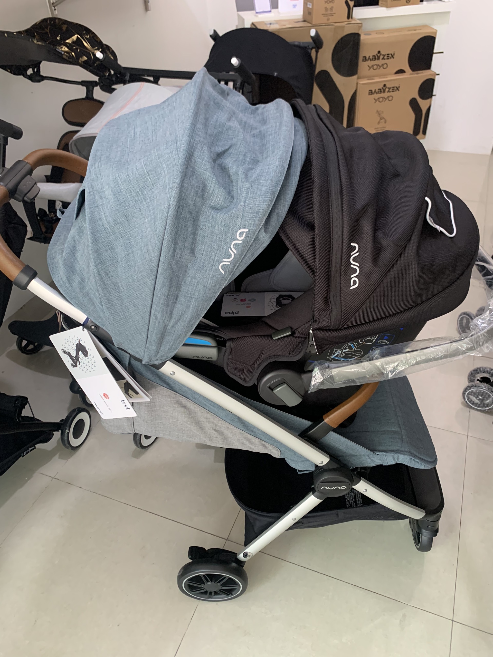 Car Seat Nuna PiPa Color Night Ghế ngồi ô tô có thể ghép với xe đẩy Cybex , Babyzen , GB Pockit