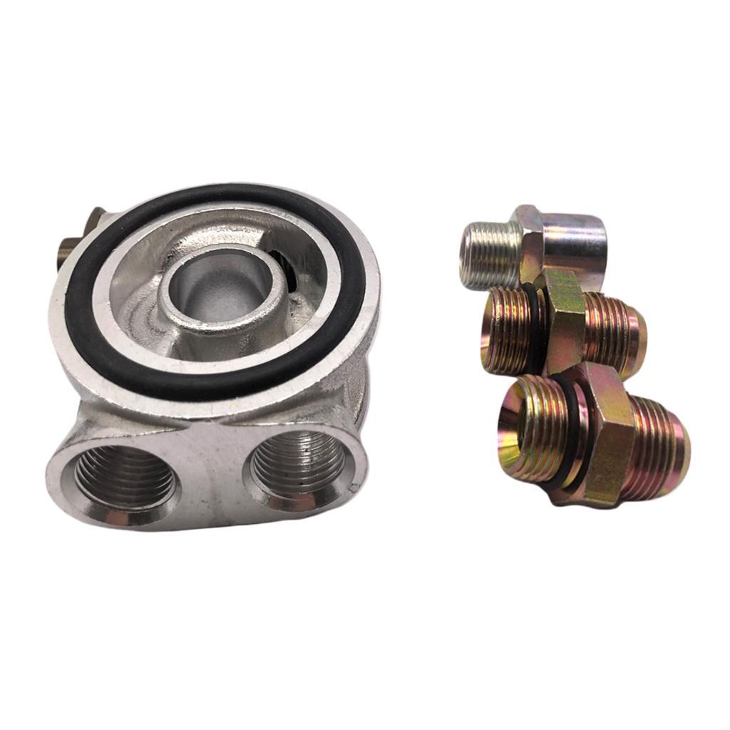 Car M20*1.5 Inlet & AN 10 Outlet AN10 Oil Filter Cooler Sandwich Plate Adapter