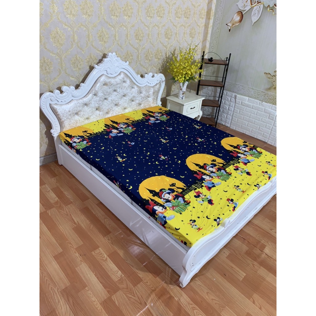 Ga Trải Giường Chuột Sao Chất liệu Cotton Poly Phong cách Hàn Quốc