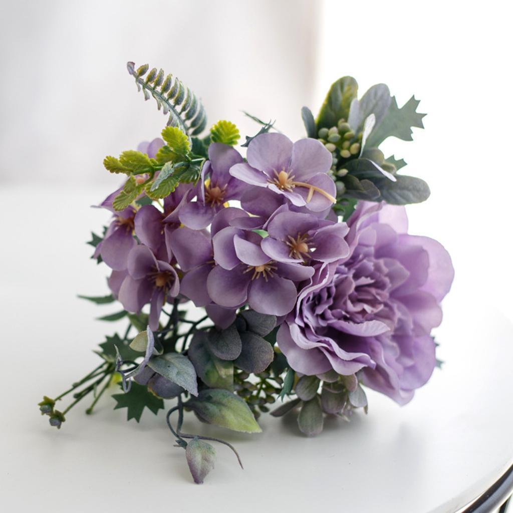 Artificial Rose Bouquet Silk Fake Flowers Leaf Party Home Decor