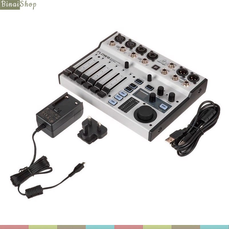 Behringer Flow 8 - Mixer Cơ Lai Số 8 Kênh Đầu Vào, Hỗ Trợ Bluetooth, Cổng USB Phát Trực Tiếp- Hàng chính hãng