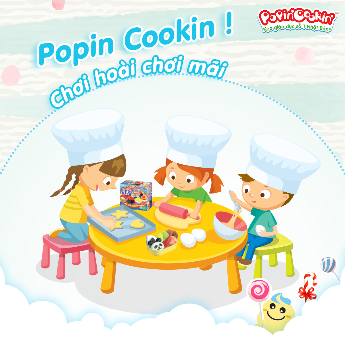 Kẹo popin cookin sáng tạo thế giới sắc màu colorful peace