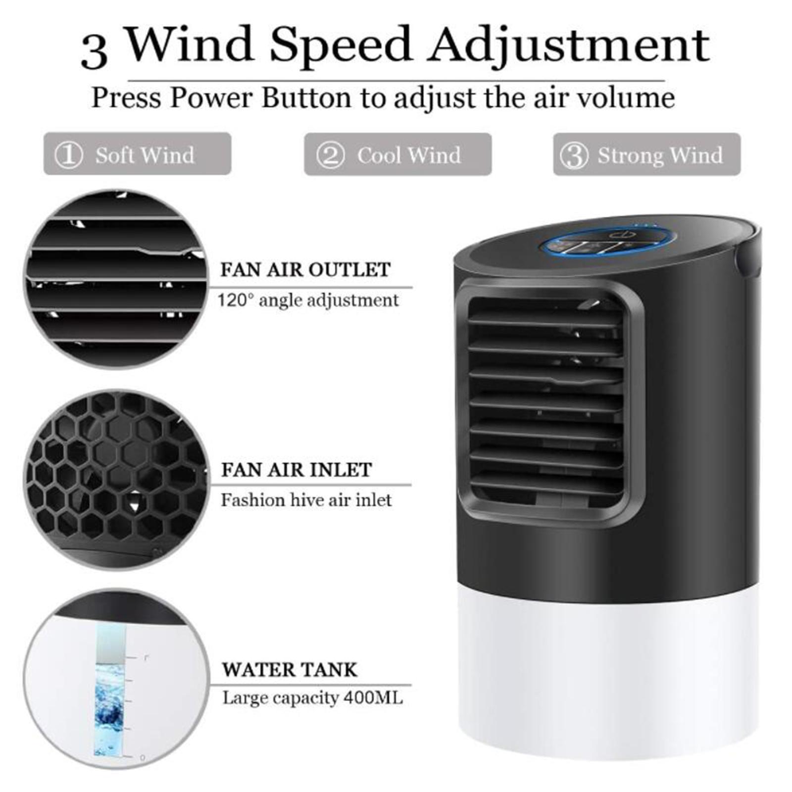Mini Air Conditioner Fan Bedroom Air Cooler with Timer EU Plug