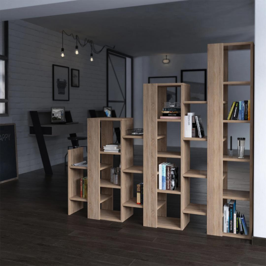 Giá sách gỗ công nghiệp hiện đại thiết kế đẹp SMLIFE Bridgit