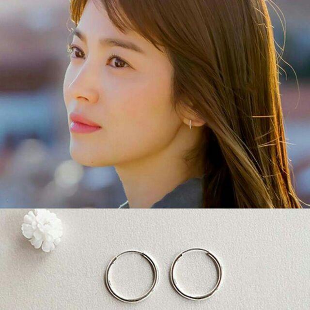 BÔNG TAI CÔNG CỐNG TRÒN TRƠN BẠC TA