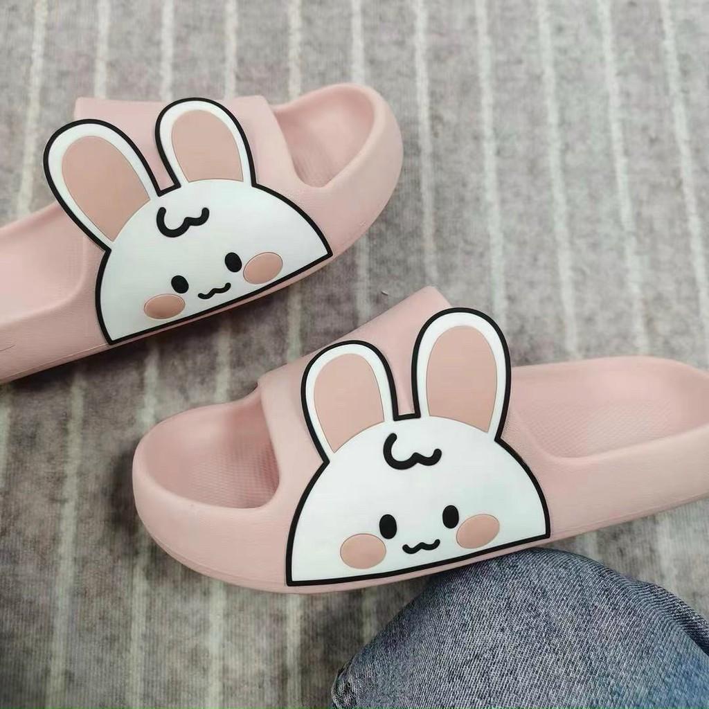 Dép bánh mì ullzang thỏ brown siêu nhẹ 2021