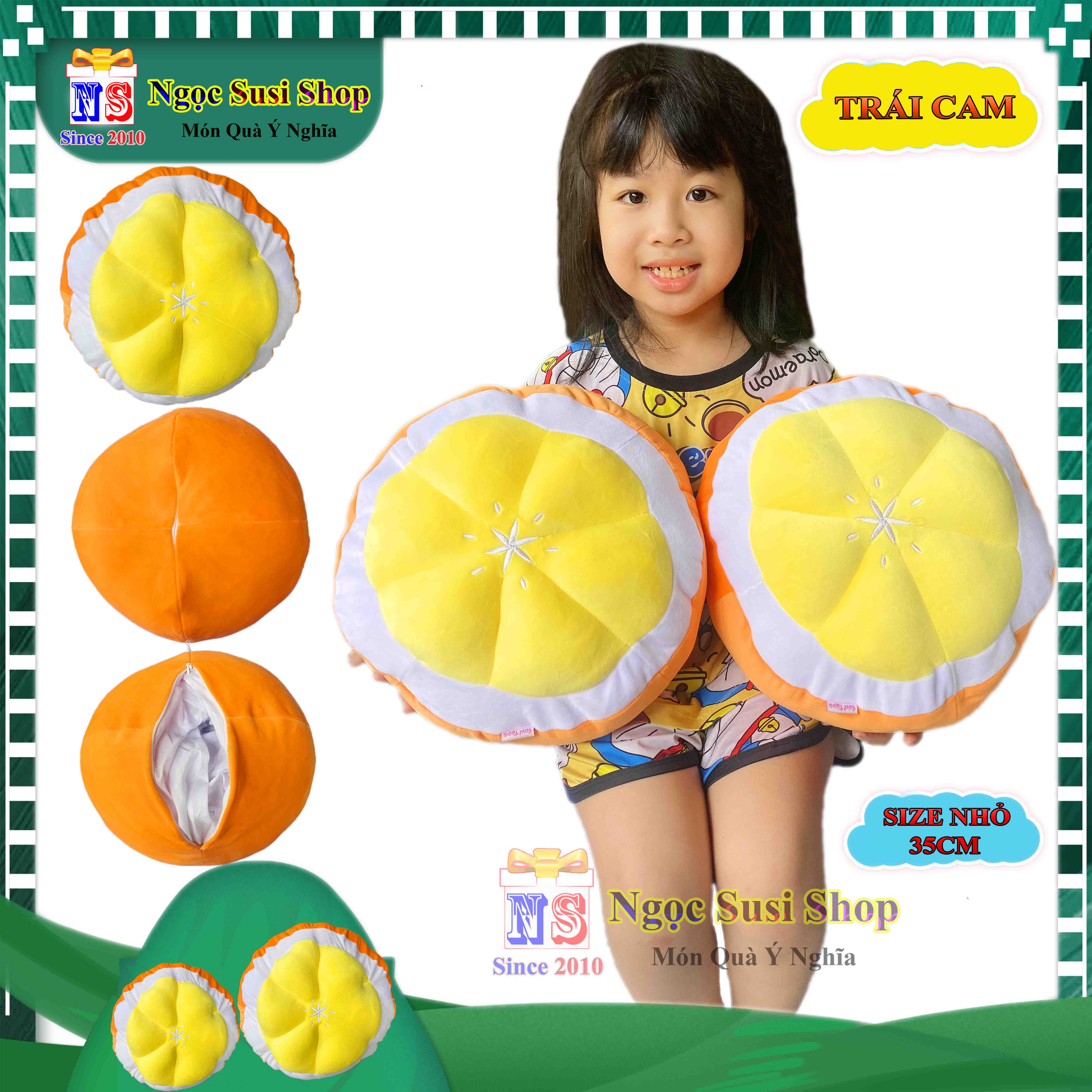 GẤU BÔNG TRÁI CAM SIÊU TO ÔM NGỦ TRANG TRÍ - THÚ BÔNG HÌNH TRÁI CAM SIÊU MỀM NHẸ