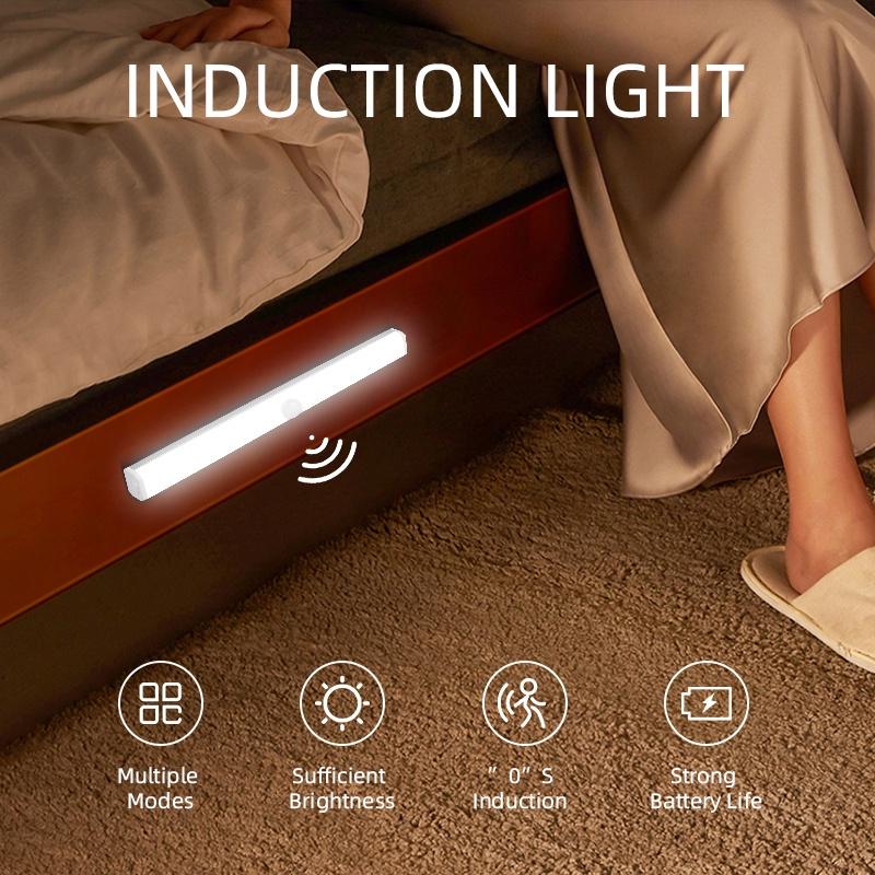 Đèn LED Cảm Biến Chuyển Động Không Dây Gắn Tủ Quần Áo Sạc USB Tiện Dụng