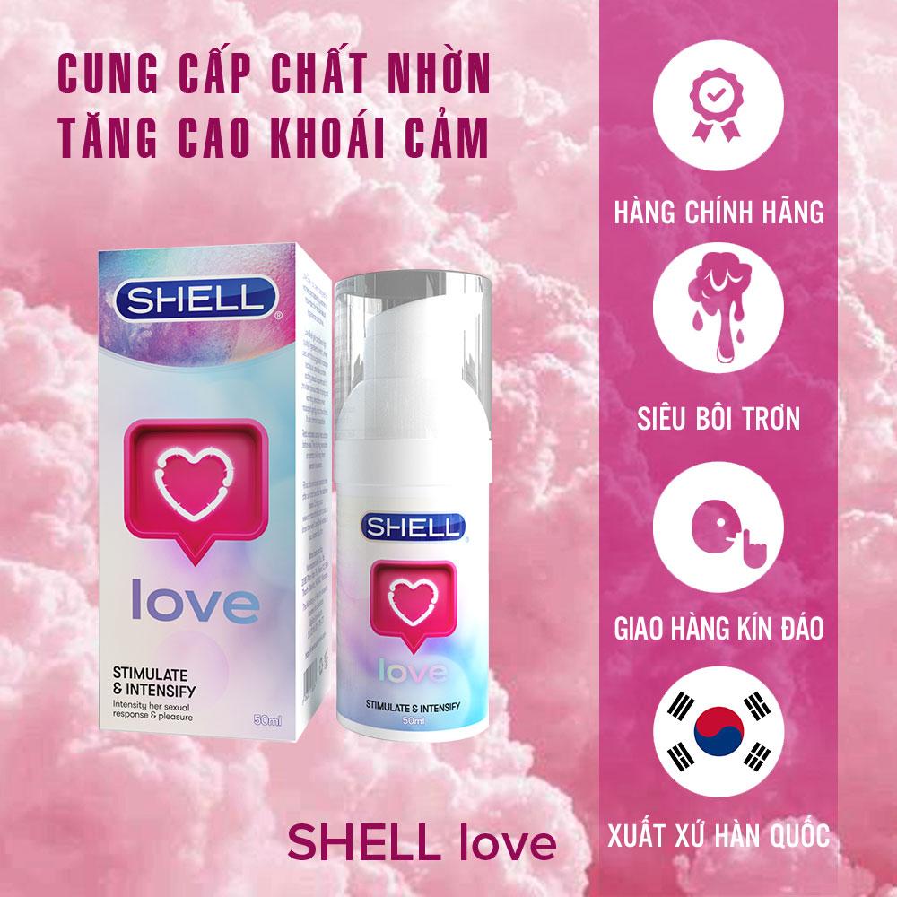 Gel bôi trơn tăng khoái cảm nữ Shell Love - Chai 50ml | GUNSHOP VIỆT NAM