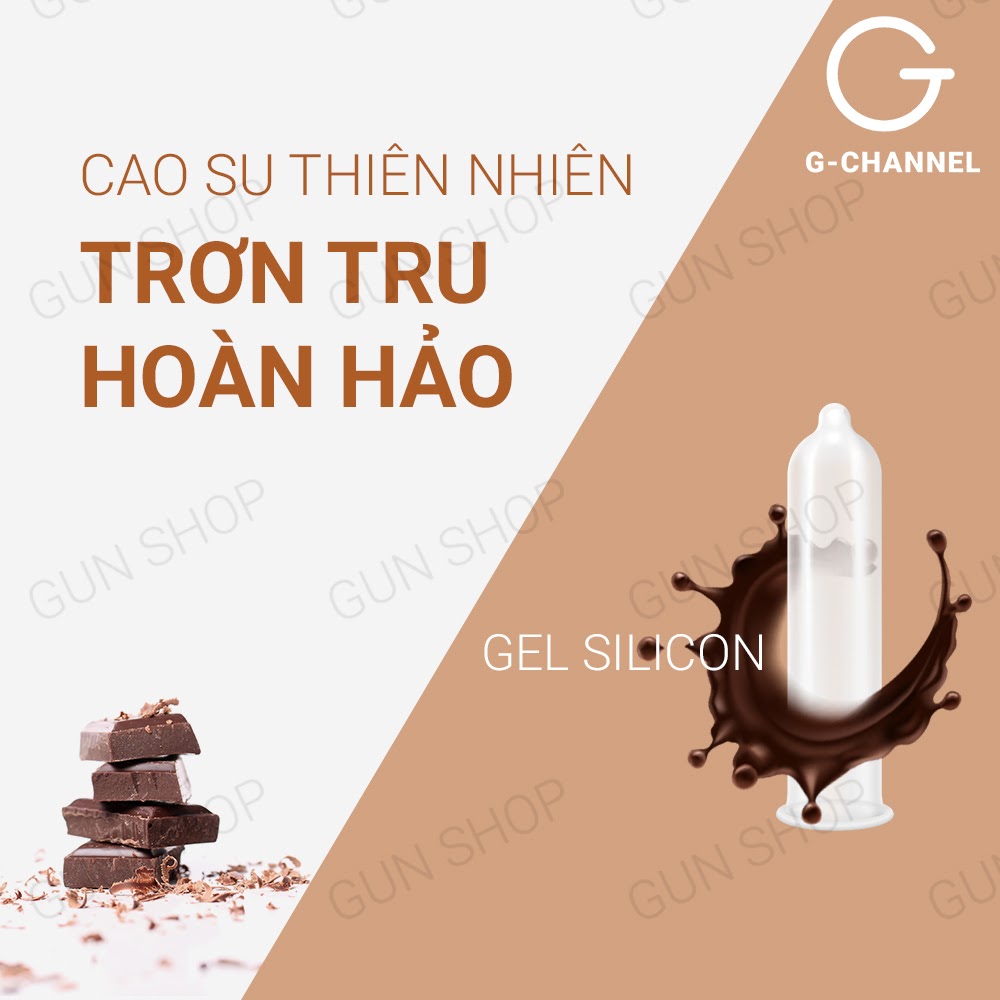 [Hộp 4 cái] Bao cao su Nakanishi - Siêu mỏng 0.03mm - Hương chocolate kèm 1 chiếc BCS Gun Super Thin