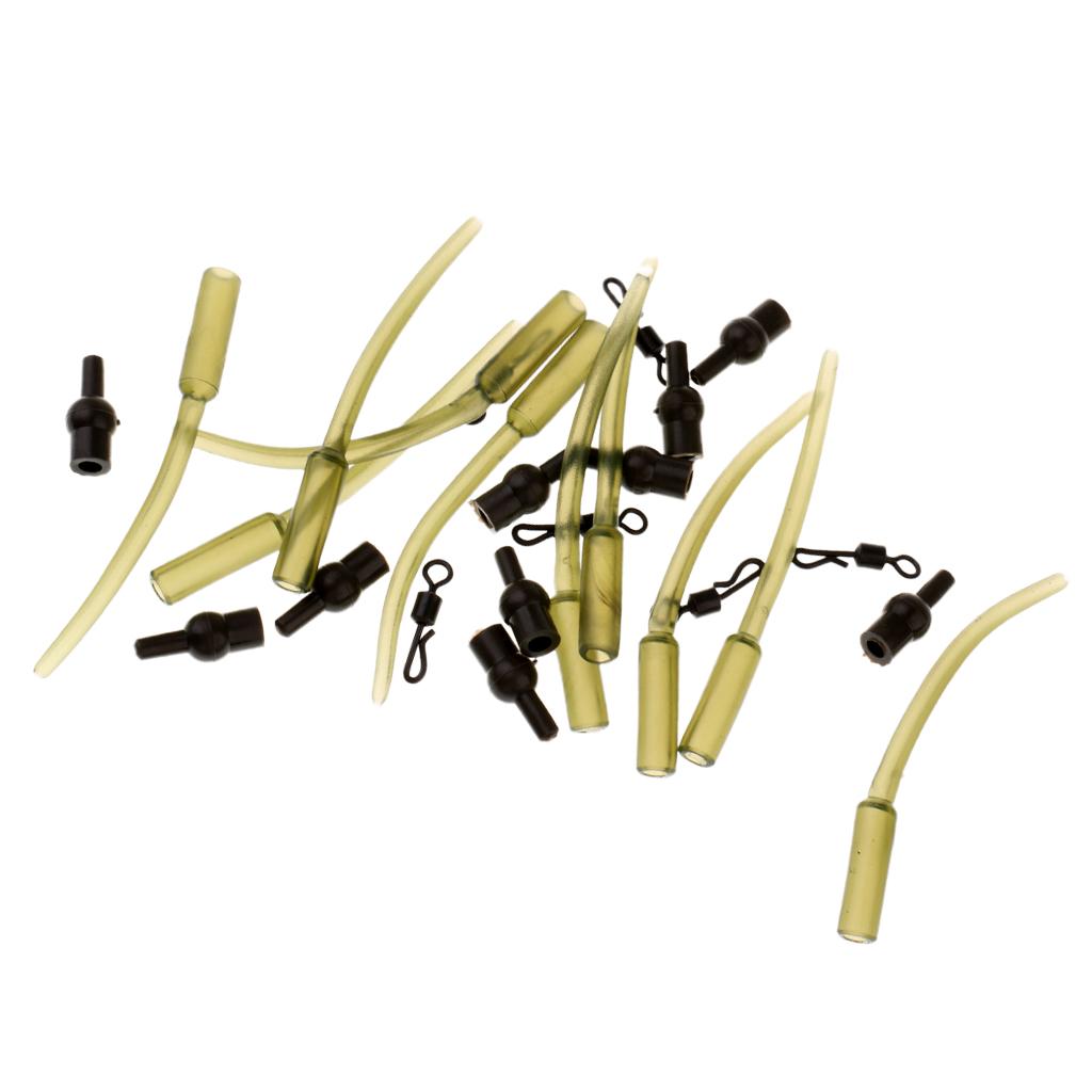 30Pcs/set Chod Rig Sleeves Quick Change Swivels Carp Fishing Terminal Tackle