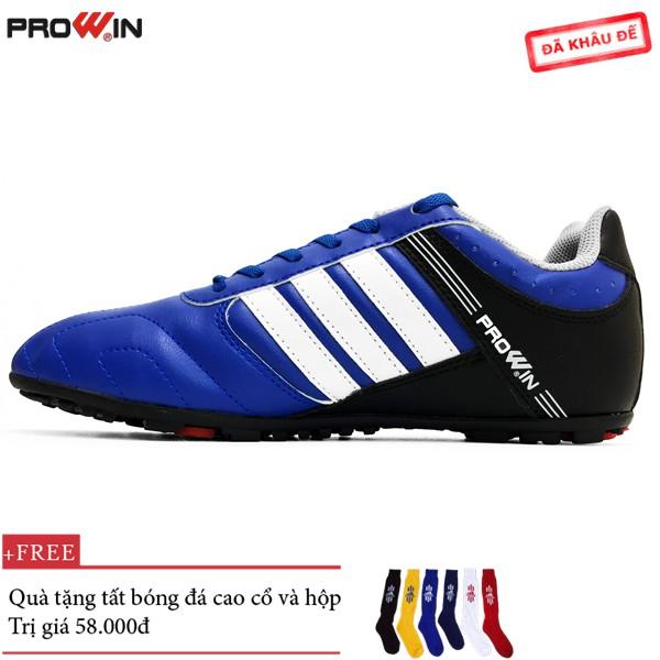 Giày Đá Banh Prowin TẶNG TẤT, giày đá banh TẶNG VỚ Sân Cỏ Nhân Tạo Prowin 3 vạch (4 màu chon bạn)
