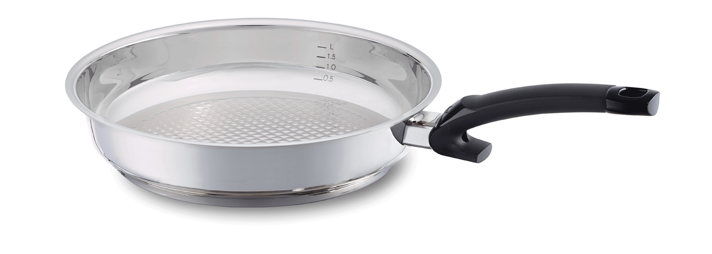 Chảo Inox Fissler Crispy Steelux Comfort size 28cm - SX tại Đức - Hàng chính hãng