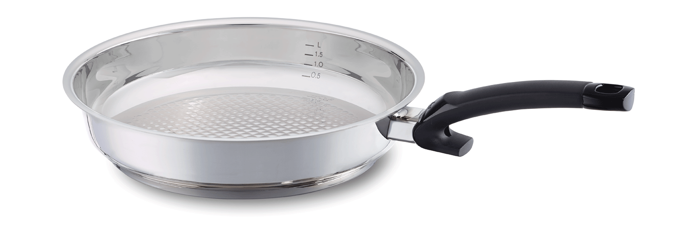 Chảo Inox Fissler Crispy Steelux Comfort - SX tại Đức - Hàng chính hãng