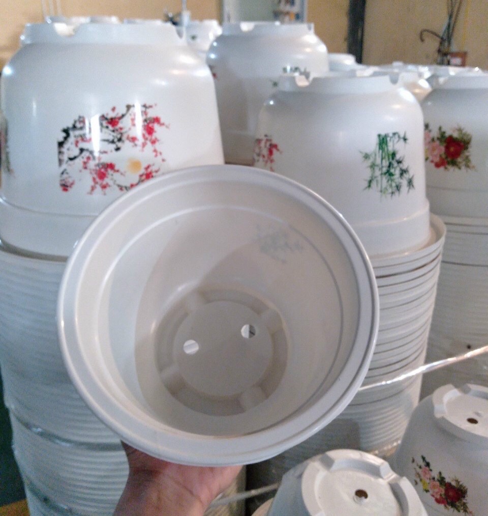 5 chậu nhựa trồng cây hoa văn 4 mùa A280 - Chậu trồng hoa cây cảnh bền đẹp gía rẻ