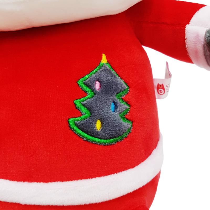Thú Nhồi Bông Ông Già Noel Mặc Áo Thêu 35 cm - ZooZoo 50210