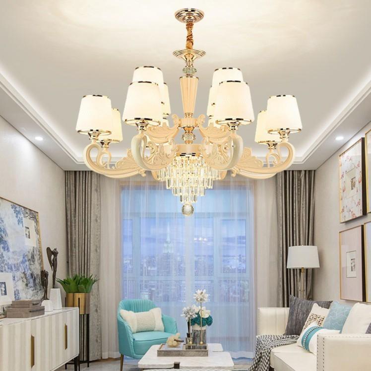 Đèn chùm KATI 12 tay , 8 tay hàng chuẩn xịn phong cách hiện đại - kèm bóng Led chuyên dụng (ảnh chụp thật 100%)