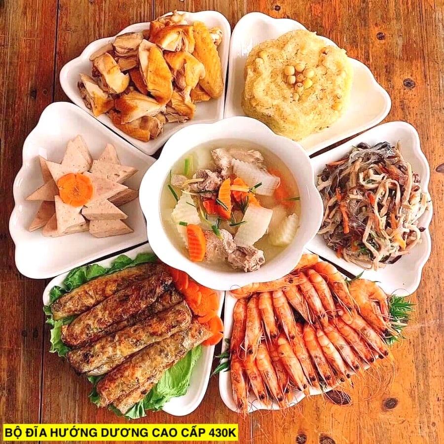 Bộ đĩa hoa mặt trời gốm sứ Bát Tràng size to hàng đẹp, bộ đĩa gốm sứ men trắng tinh