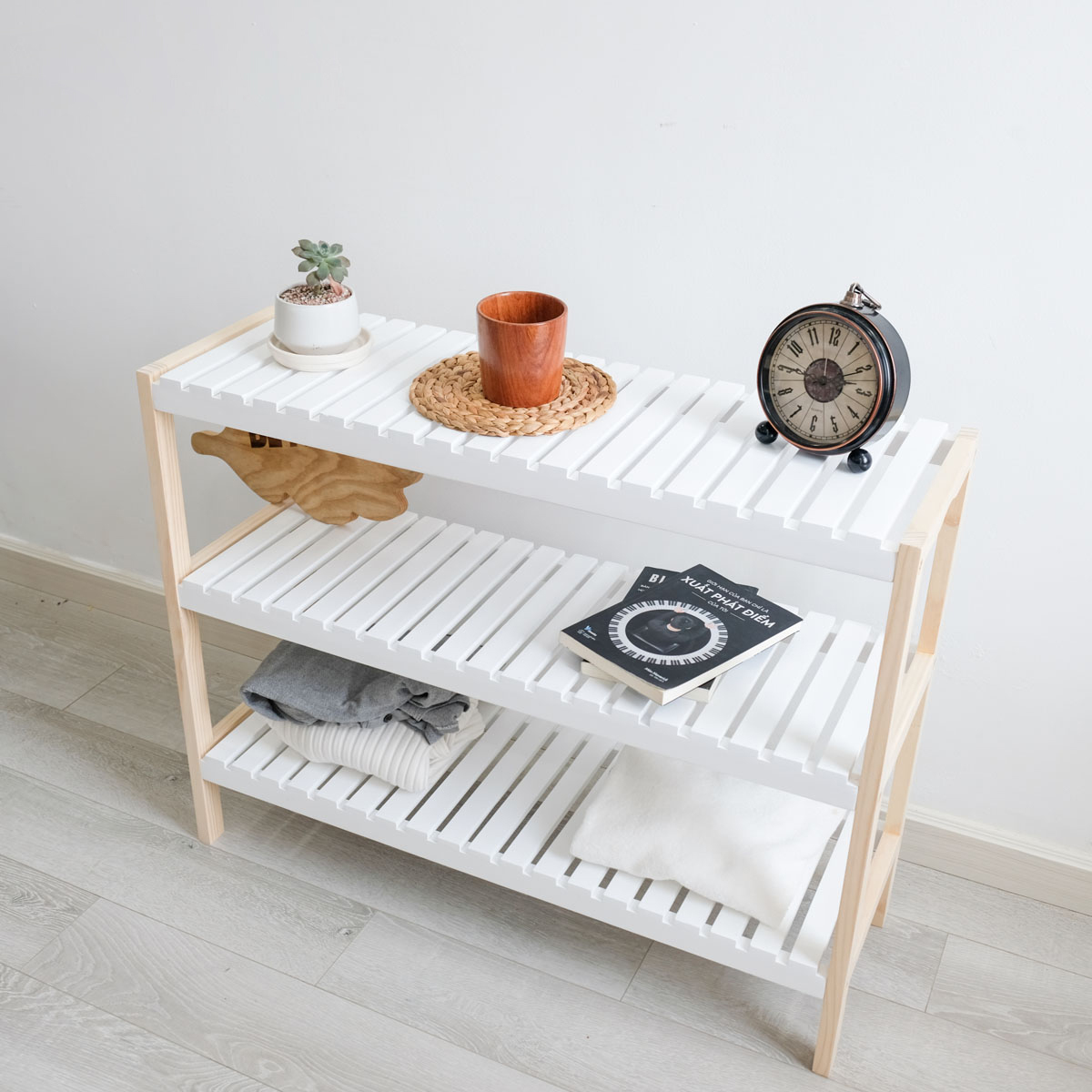 Kệ Đa Năng BEYOURs Bench 3FM Bằng Gỗ Kệ Sách Đựng Đồ Nội Thất Kiểu Hàn Lắp Ráp Phòng Khách, Phòng Ngủ