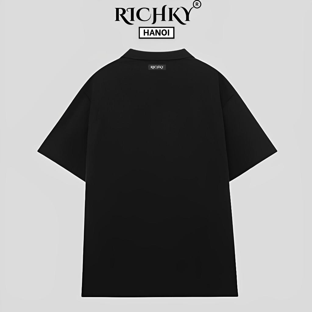 Áo Polo Unisex Richky Luxury Basic Polo Đen – RKO3