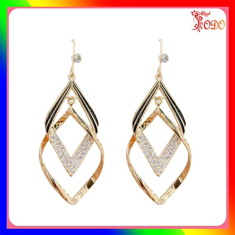 Bông tai kiểu đính đá đơn giản trẻ trung sang chảnh lấp lánh thanh lịch IY115 đi làm xuân hè  - [Thời Trang ToDo]