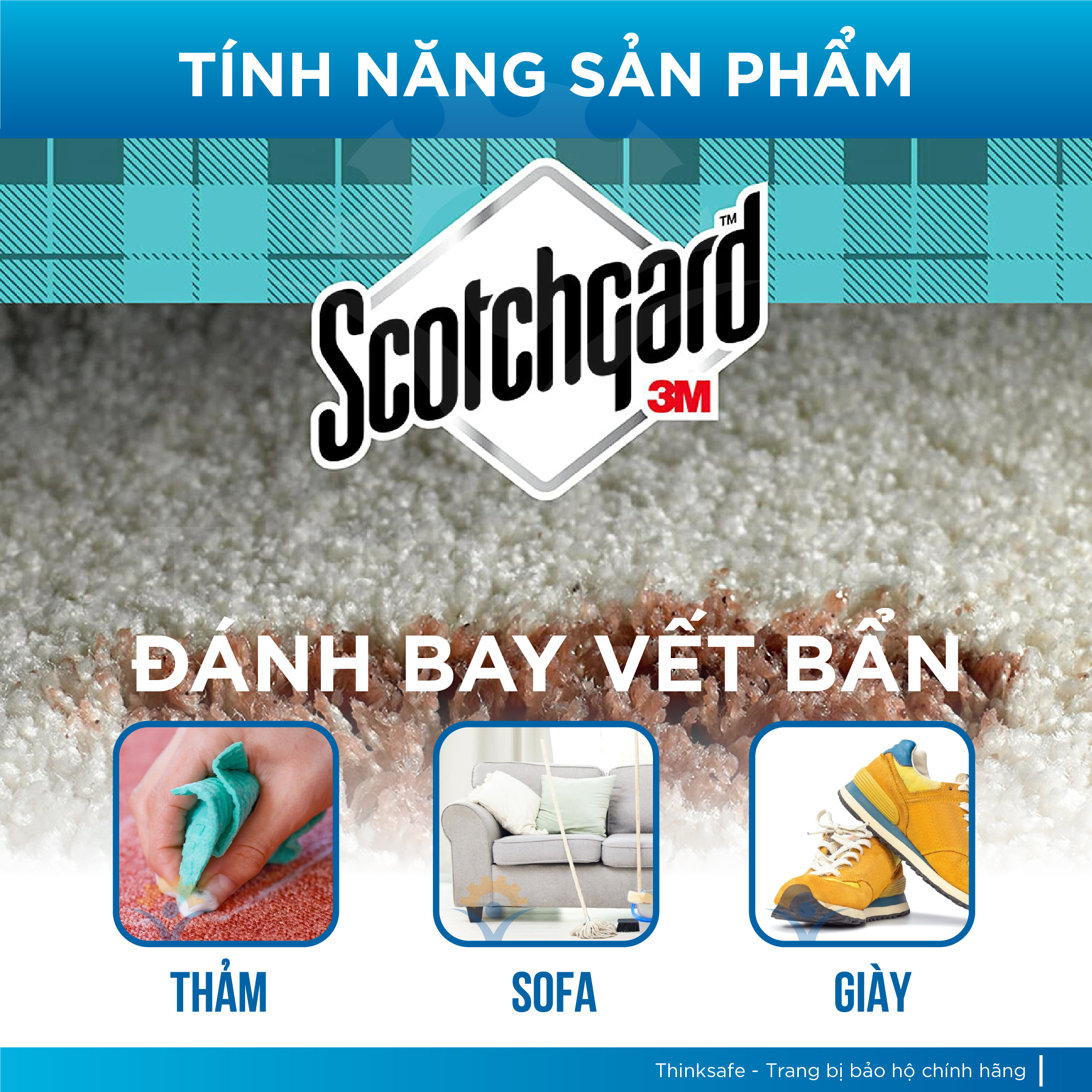 Chai Xịt Vệ Sinh Vết Bẩn Trên Thảm - Sofa - Nệm - Ghế 3M Scotchgard spot remover and upholstery cleaner - Tẩy sạch vết ố bụi bẩn một cách dễ dàng làm sạch hầu hết các loại sợi thảm