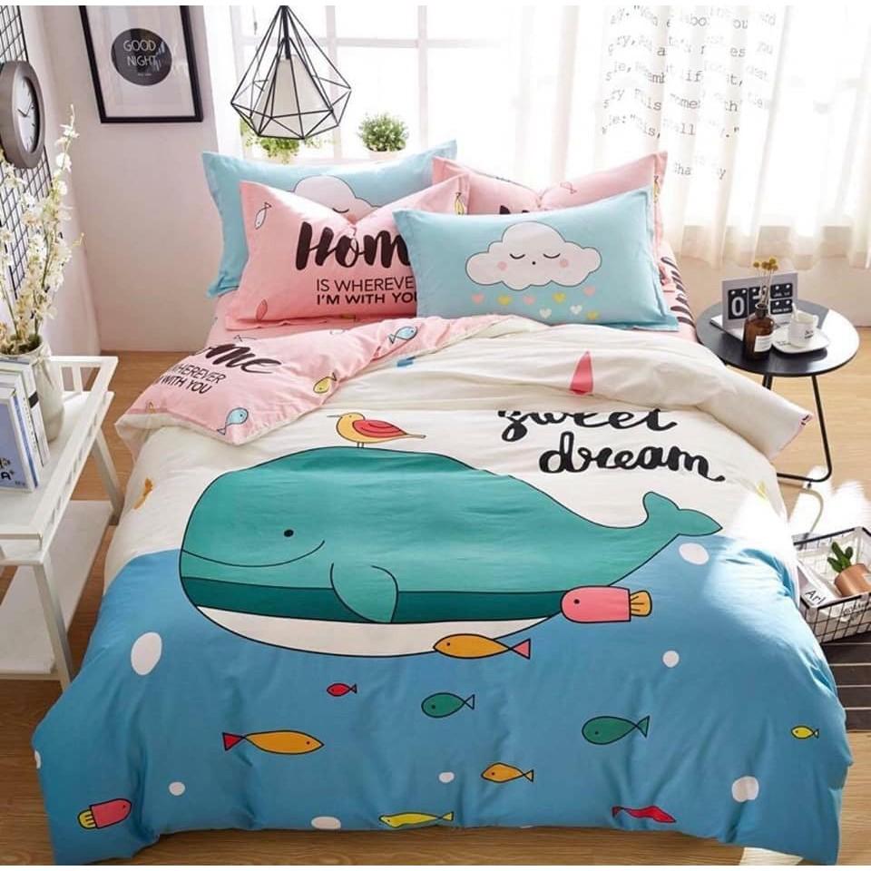 BỘ CHĂN GA COTTON HỌA TIẾT DỄ THƯƠNG