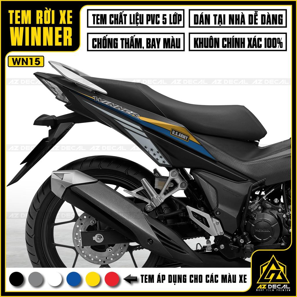 Tem Rời Xe Honda Winner V1 / 150 Mẫu U.S ARMY | WN15 | Decal Chế Xe Chất Liệu PVC Cao Cấp