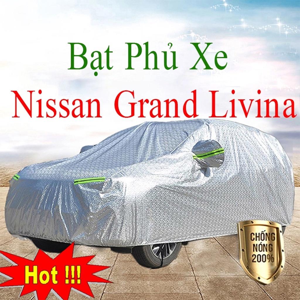 Bạt Phủ Xe Ô Tô Nissan Grand Livina - Bạt Phủ Ô Tô 7 Chỗ 3 Lớp Cao Cấp Chống Mưa, Chống Nắng, Chống Cháy Loại 1