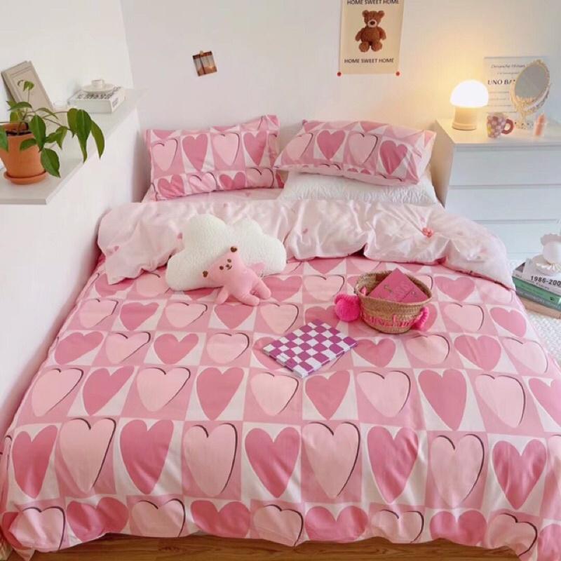 Bộ chăn ga gối cotton living 4 món