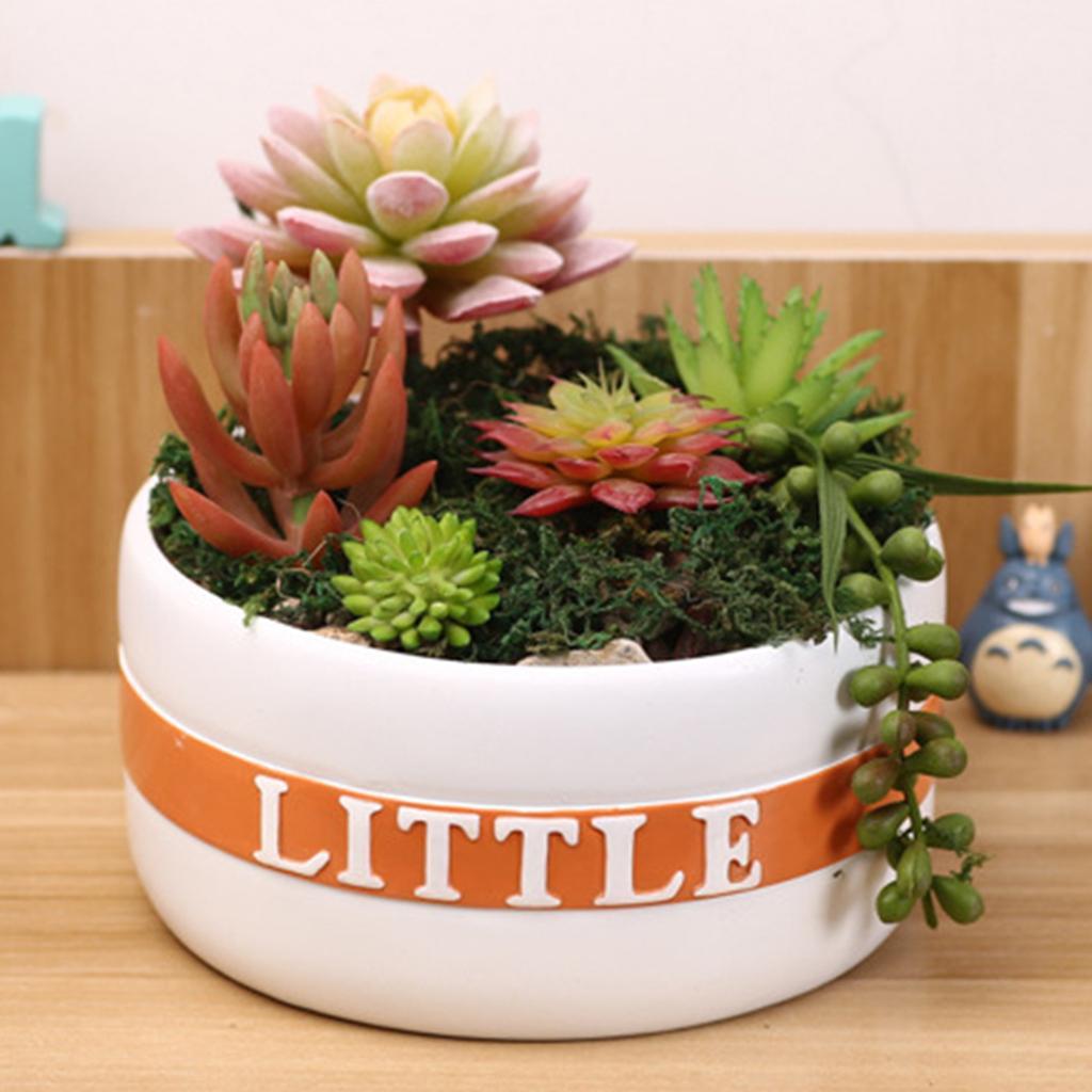 Resin Round Flower Pot Garden Planter  Succulent Bonsai Holder
