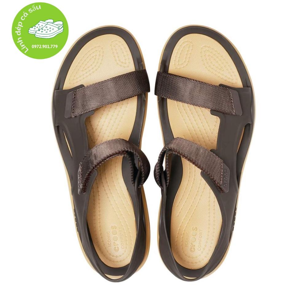 Sandal nhựa cross nam exprestion quai dán màu nâu êm, nhẹ, thoáng, hàng xịn, full box