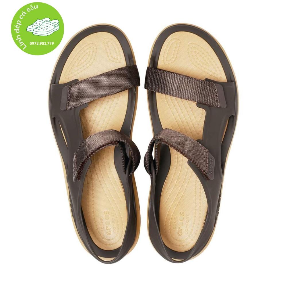 Sandal nhựa cross nam exprestion quai dán màu nâu êm, nhẹ, thoáng, hàng xịn, full box