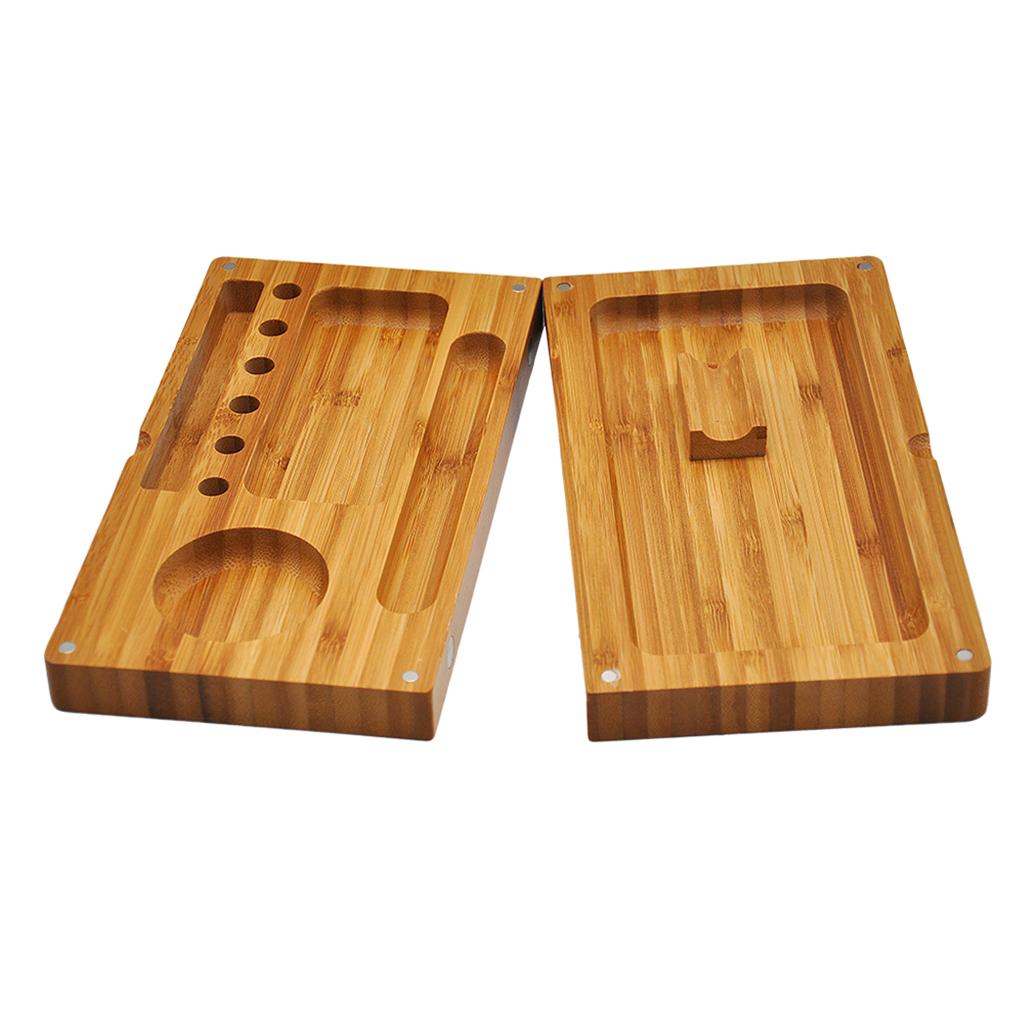 Cigarette Rolling Tray Wooden Plate Tray Smoking Holder Tool Accessories