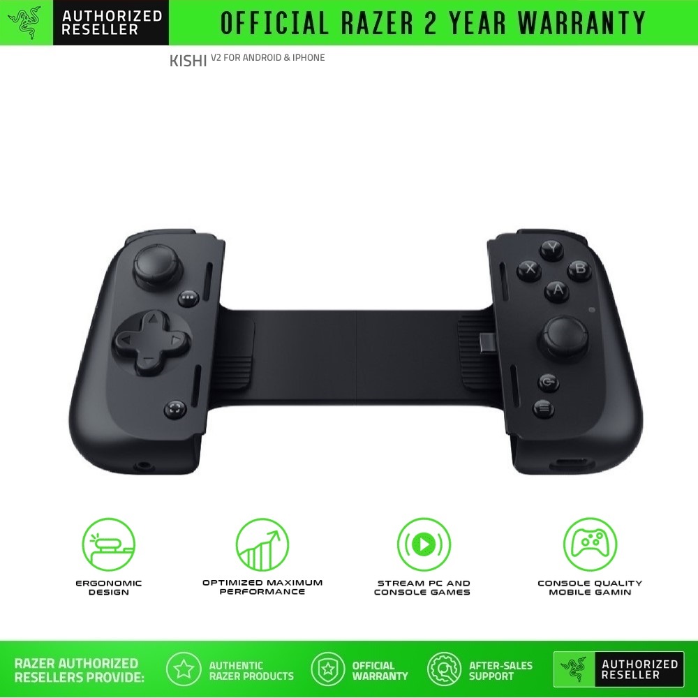 Tay cầm điện thoại Razer Kishi V2 USB C - Gaming Controller for iPhone and Android_Mới, hàng chính hãng