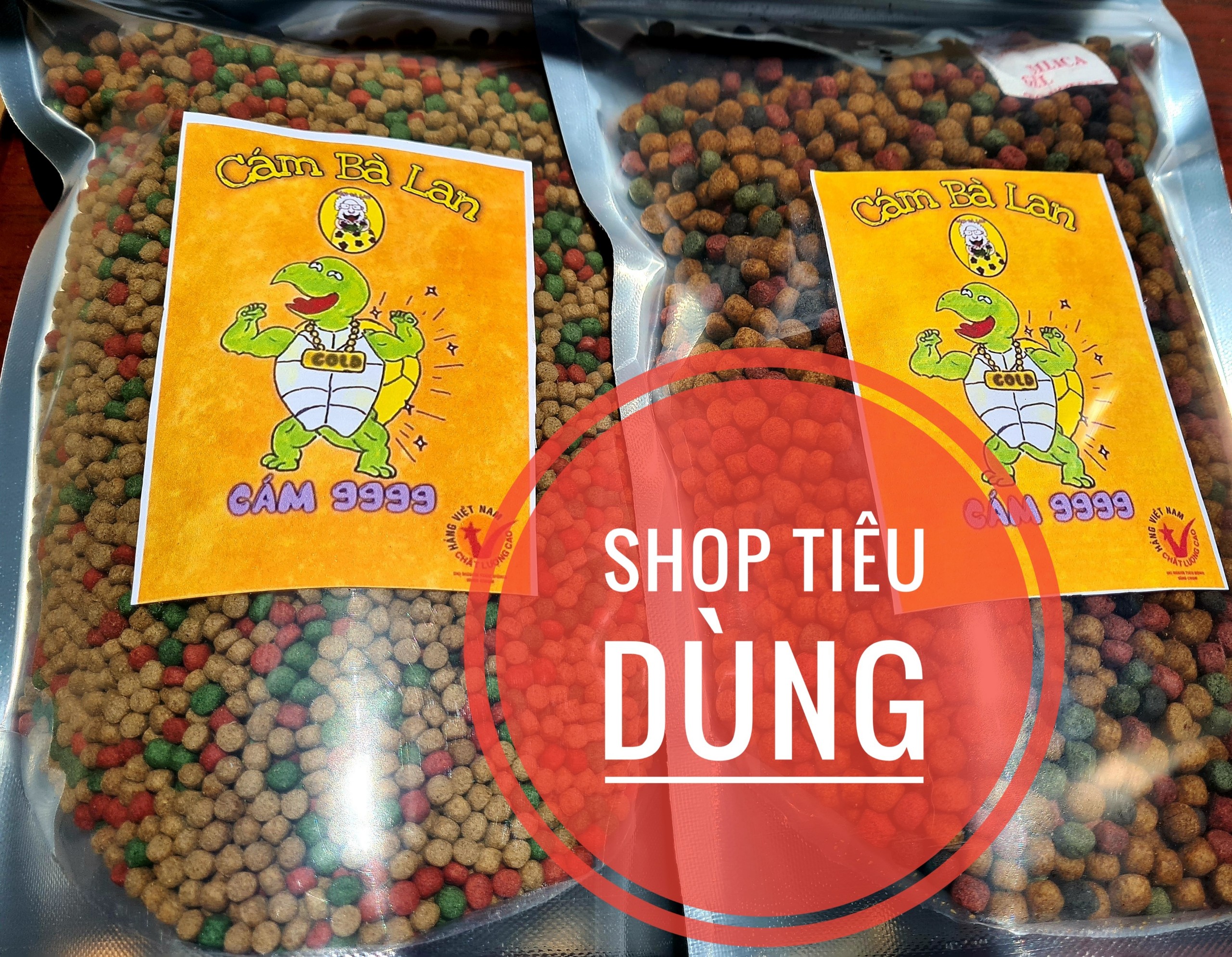 1kg Cám Bà Lan NEW , thức ăn cho rùa nước túi zip 1 kg