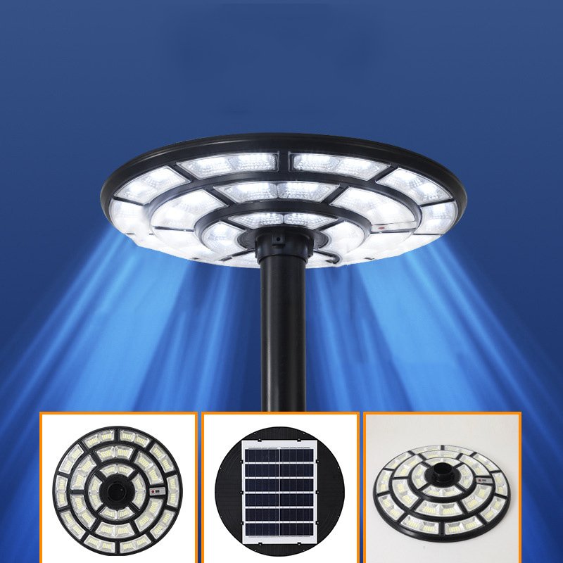 Đèn năng lượng mặt trời UFO 1000W-T3,Vỏ nhựa ABS,Tấm pin liền,Cảm biến chuyển động, Ánh sáng trắng.