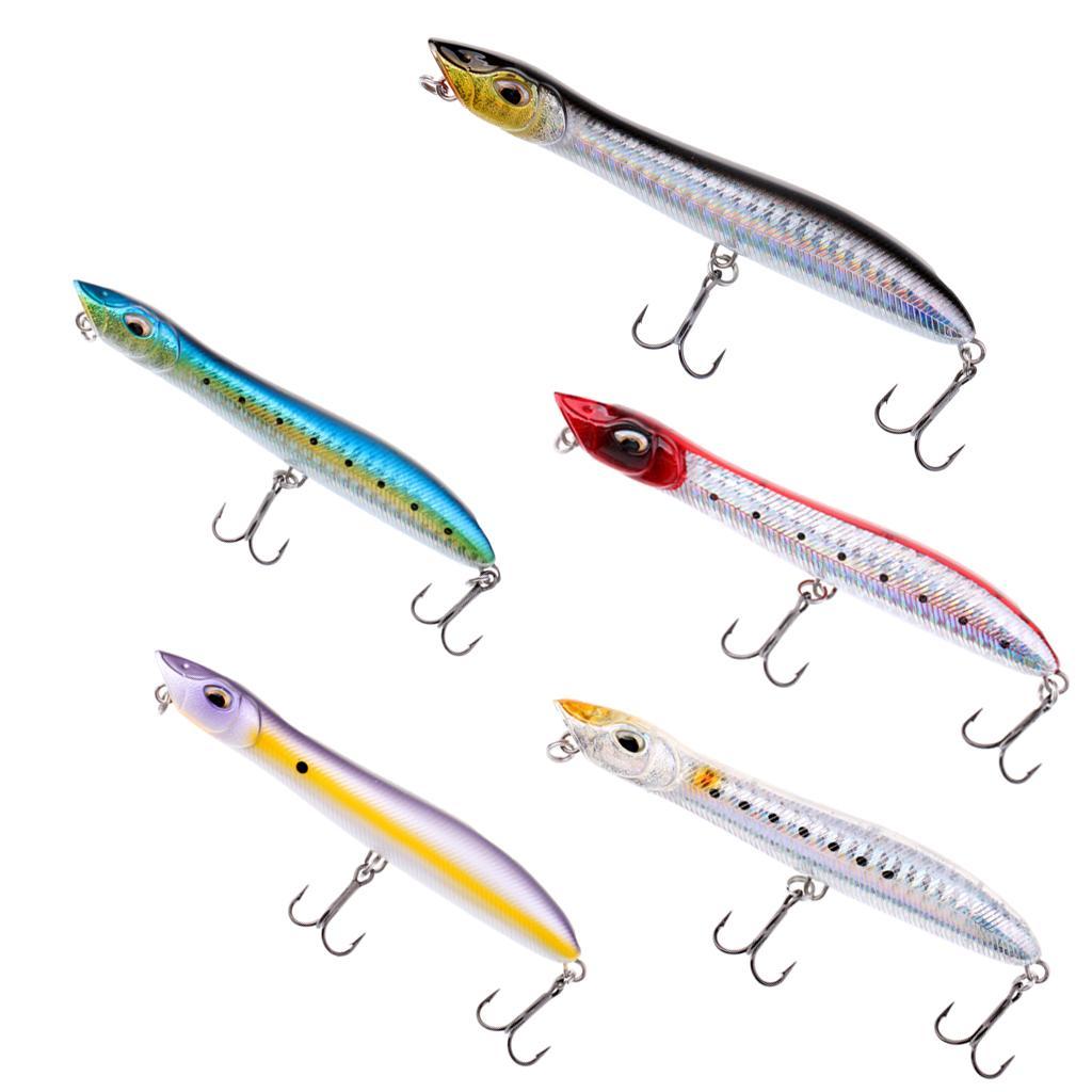 3D Eyes Plastic Fishing Lures, Smooth Floating Bass Popper Lures Lifelike Fish Swimming, Minnow Baits Hard Fishing Lures