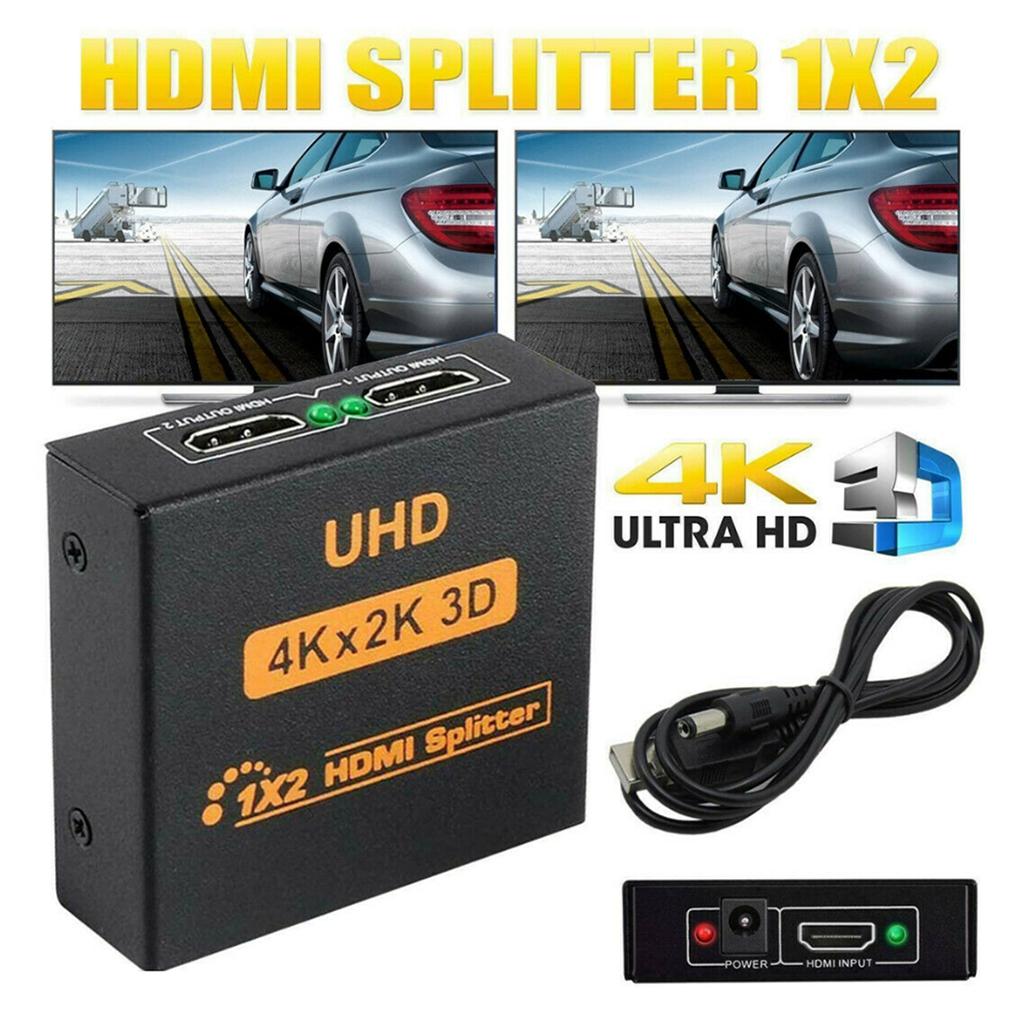 4K@30HZ 1080P 3D 1 IN 2 4K HDCP Stripper 1×2 HDMI Splitter Video Switcher For HDTV PS3