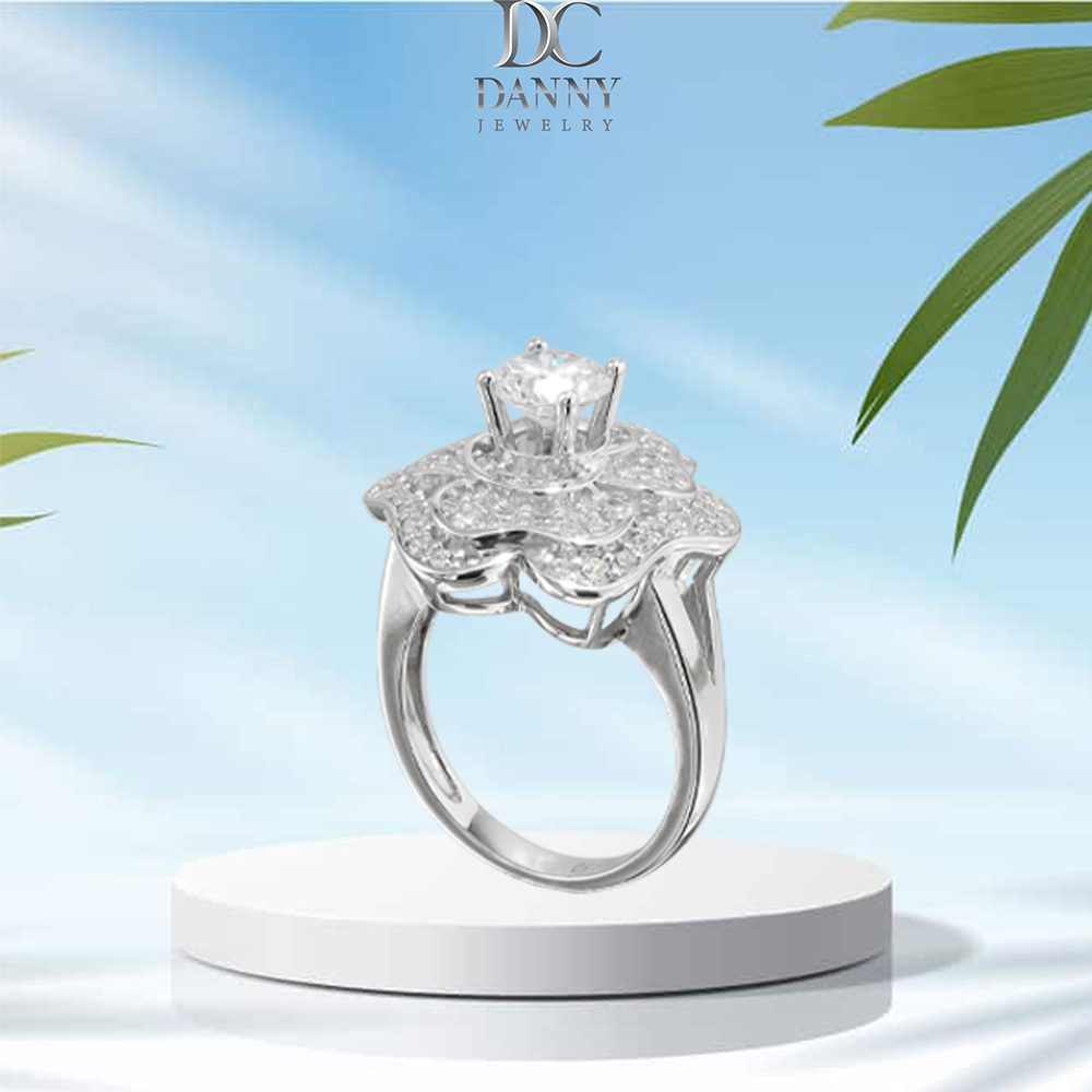Nhẫn Nữ Bạc 925 Danny Jewelry Xi Bạch Kim Đính Đá CZ KI4GZ001