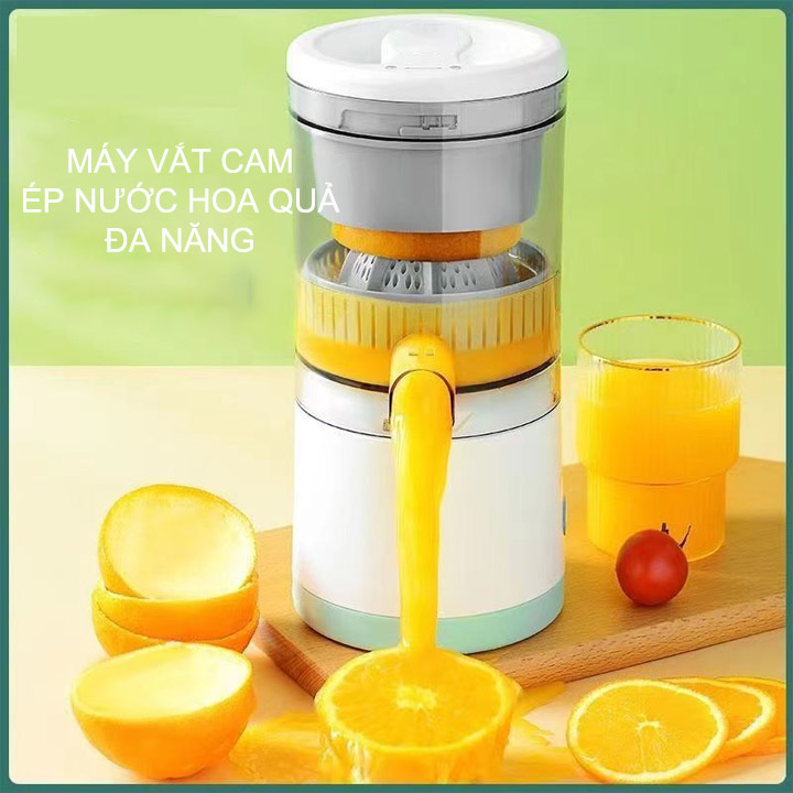 Máy vắt cam, ép nước củ quả đa năng thông minh dùng pin sạc