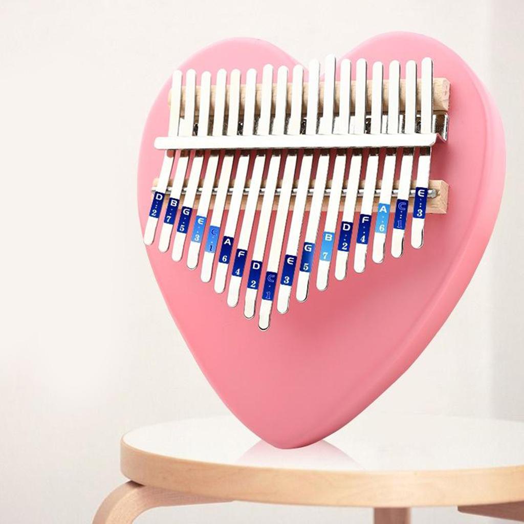 Kalimba 17 Keys Thumb Piano with Study Instruction and Tune Hammer, Portable Mbira Wood Finger Piano, Gift for Kids Adult Beginners Professional