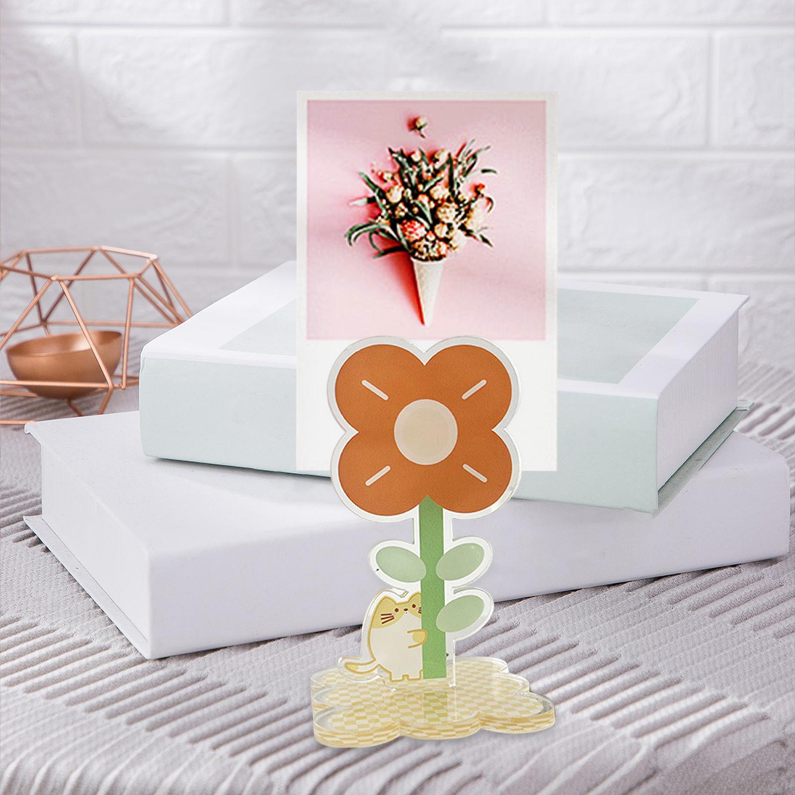 Table Photo Holder Stand Acrylic Flower Table Number Holder Memo Clip Holder