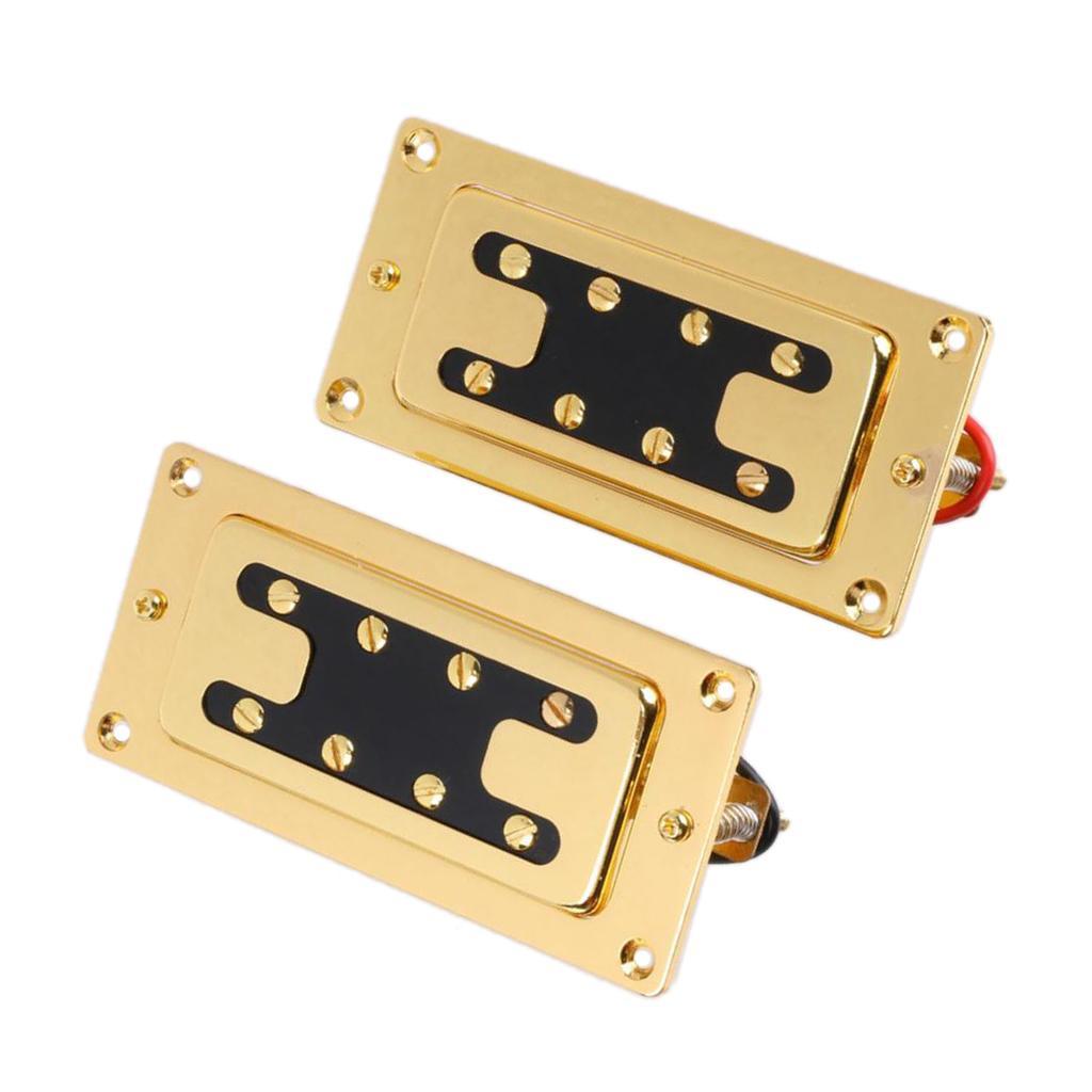 1 Set 4 String Noiseless Pickup Gold for Bass Guitar Replacement