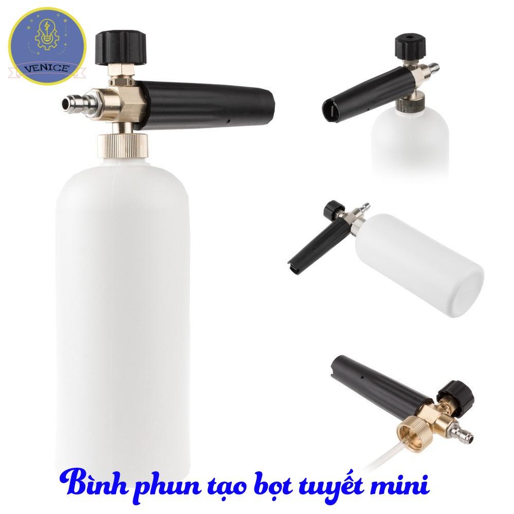 Dụng cụ cao áp và Bình tạo bọt tuyết 1L cao cấp cho máy rửa xe áp lực cao