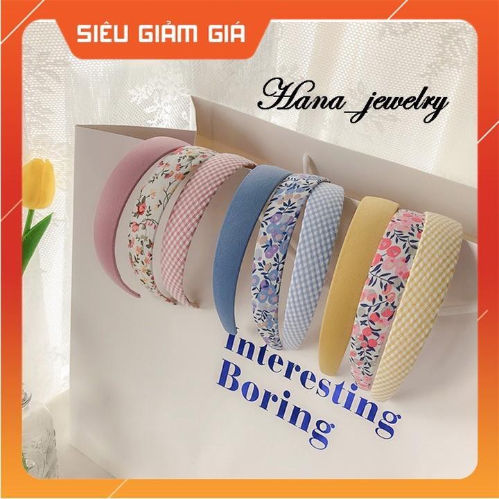 Băng Đô Cài Tóc HCM-CÓ SẴN Họa Tiết Hoa/Caro Cute BĐ.01