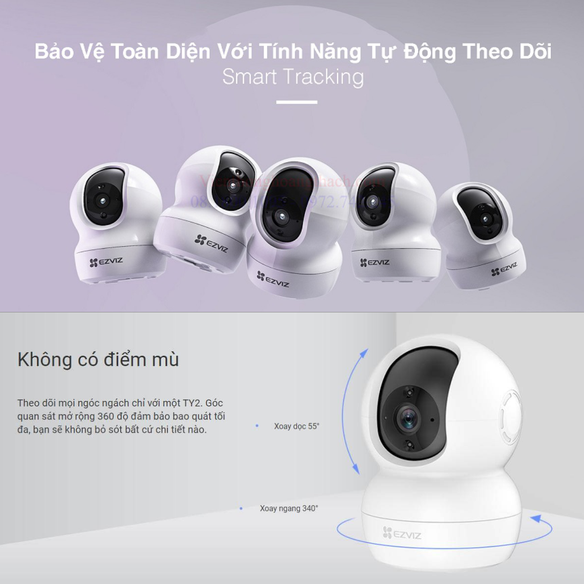 Camera WIFI EZVIZ TY1 1080P, Hồng Ngoại Đêm Smart 10m,Đàm Thoại 2 Chiều - Hàng Chính Hãng