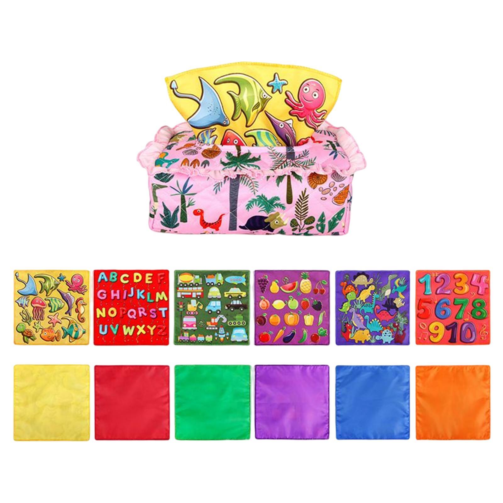 Baby Tissue Box Toys Educational Toys for Boys Girls 6-12 Months Baby Kids