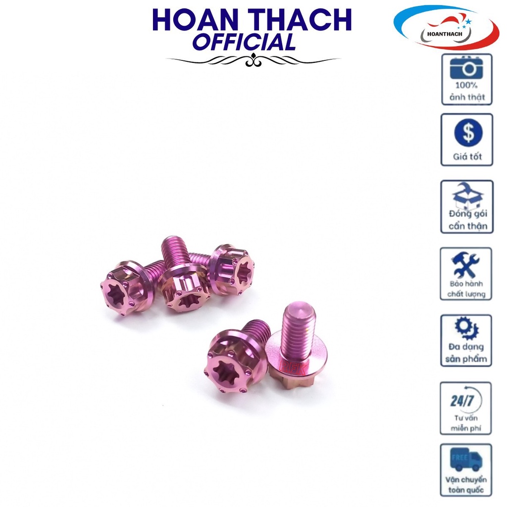 Ốc 8L10 Titan Hồng Đầu Salaya dùng cho nhiều dòng xe SP017500 ( giá 1 con)